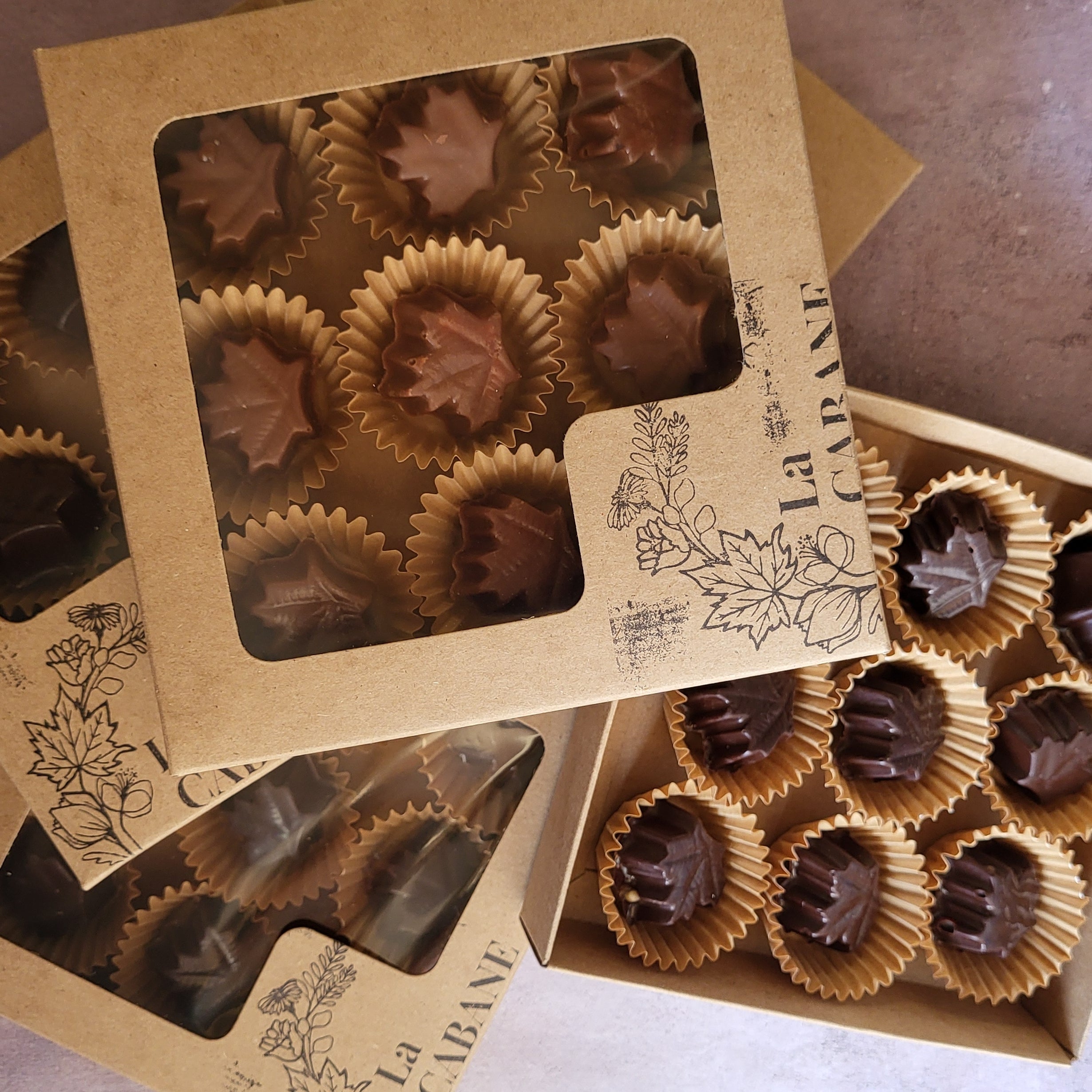 Boîte De Bouchés Chocolat Et Beurre D’érable