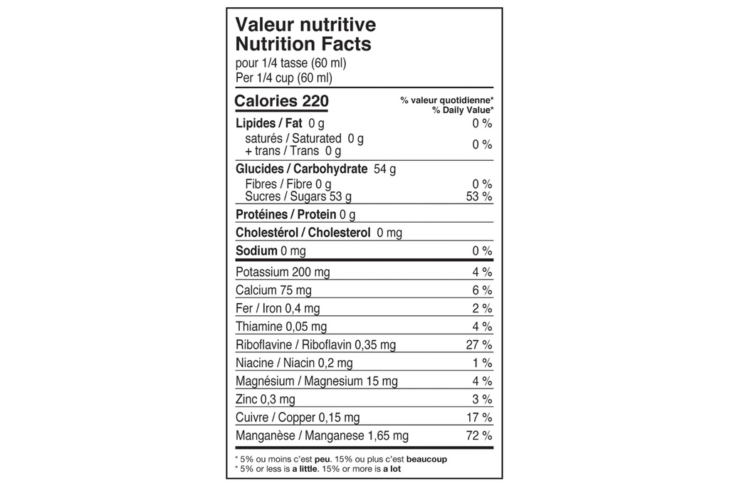 Sirop d'érable L'empreinte